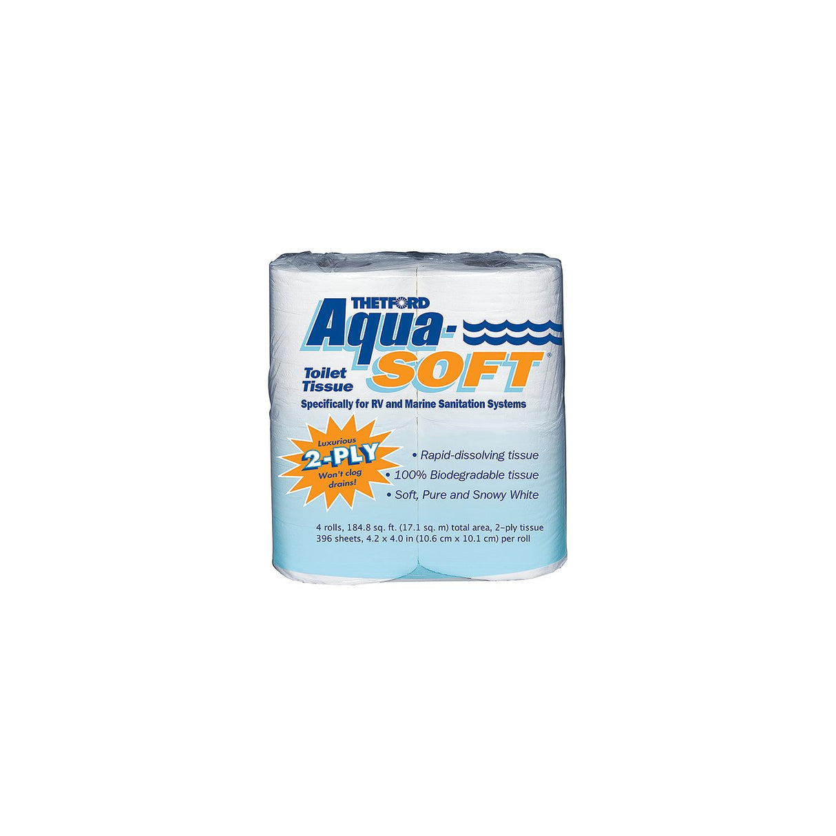 Thetford 03300 Aqua Soft 2-Ply Toilet Tissue-Toilet Paper - 3300