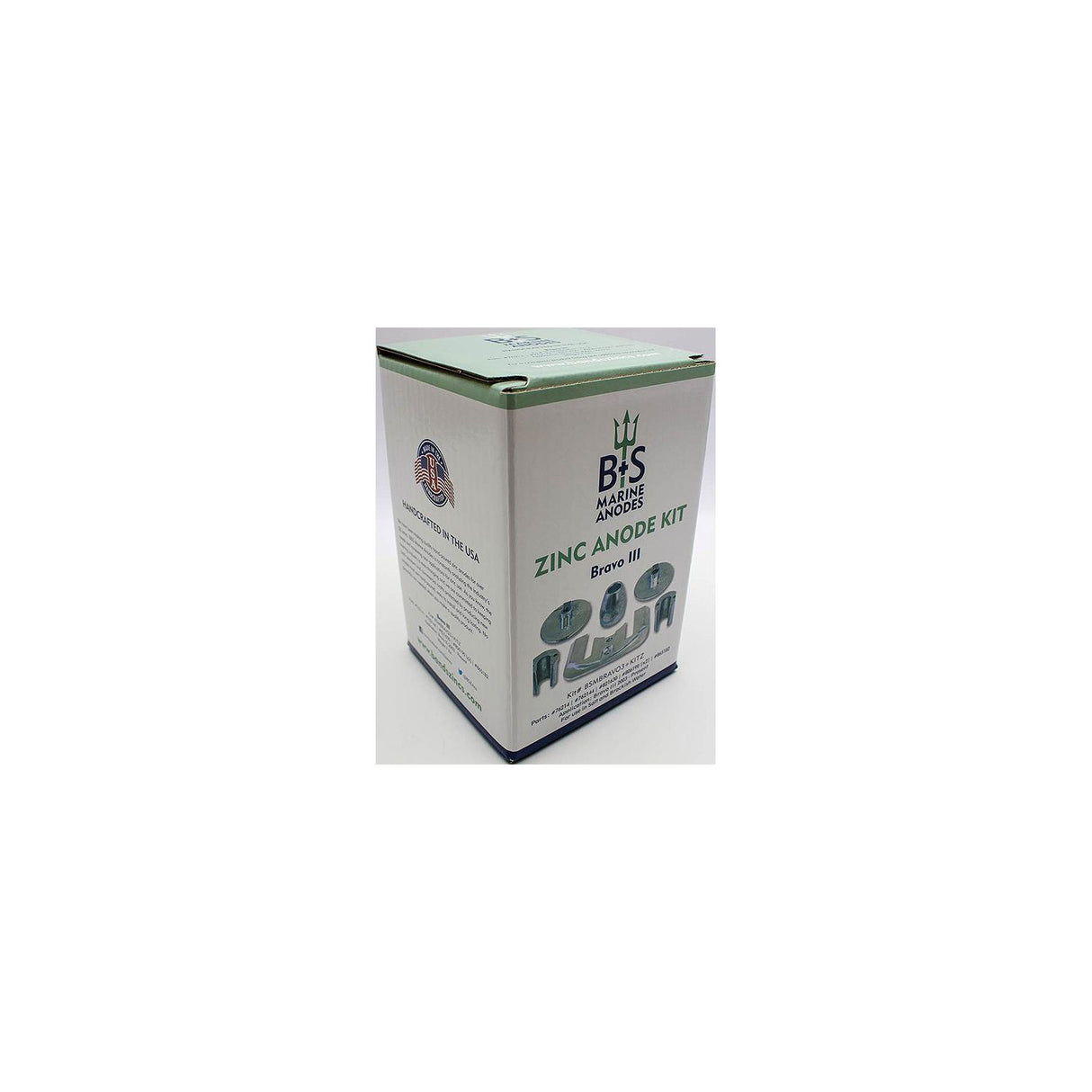 B & S Anodes Mercruiser Bravo III Zinc Anode Kit - BSMBRAV3PLUSKITZ - official B & S Anodes product image 3