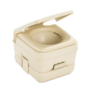 Dometic™ 964 MSD Portable Toilet w/Mounting Brackets - 2.5 Gallon - Parchment - 311196402