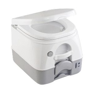 Dometic™ 974 MSD Portable Toilet w/Mounting Brackets - 2.6 Gallon - Grey - 301197406