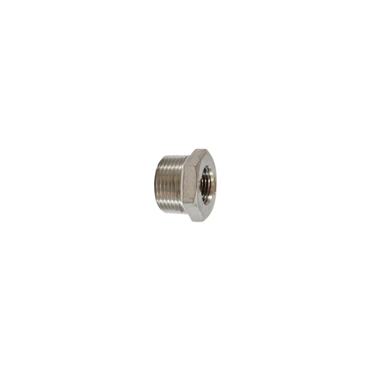 Brass Fittings 64509 304 Stainless Steel Hex Bushing, 3/4" x 1/2" - image 1