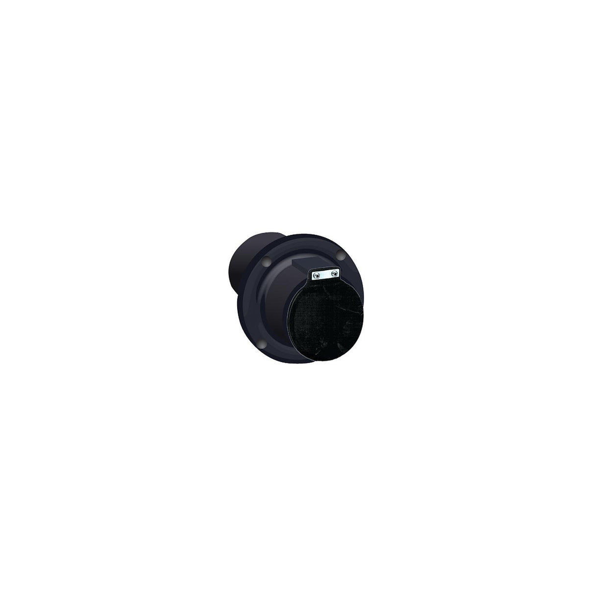 Centek 2" Exhaust Thru-Hull, Black w/Flapper - 1200301