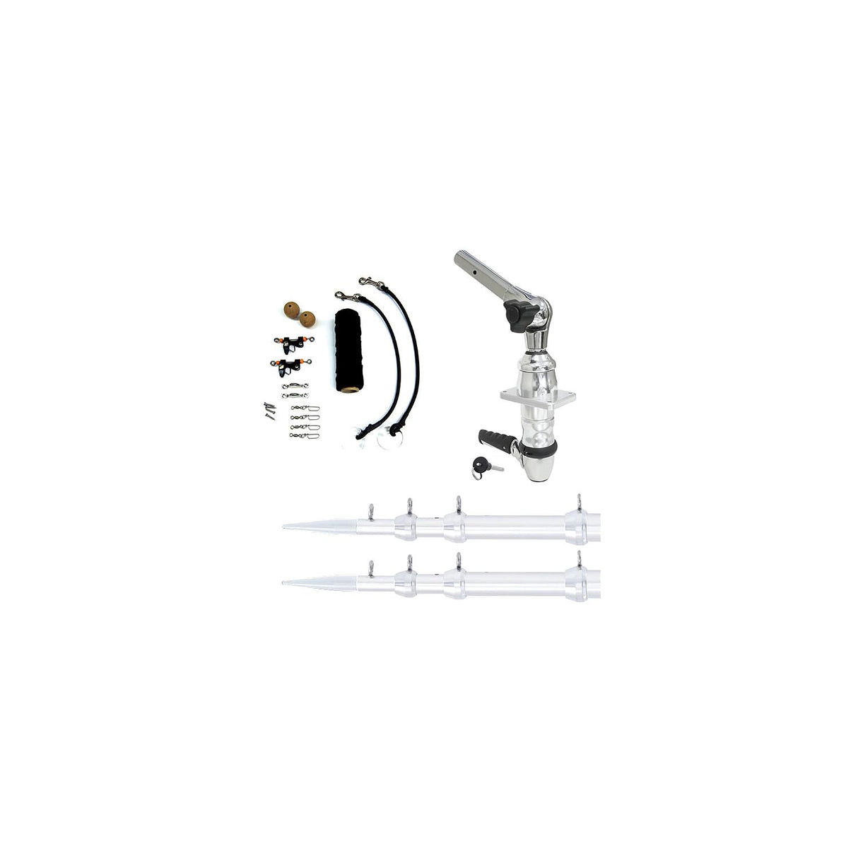 Tigress 88824 XD Top Mount Outrigger System, 15' x 1-1/2", Silver - 88824