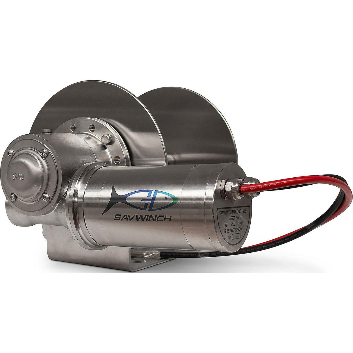 Savwinch 6008 Stainless Drum Anchor Winch, Rope Kit – 332' of rope and chain (310' of 1/4" double-braid rope; 22' of 1/4' chain), Fits w/ 1000SSS, Boats up to 23' - image 2
