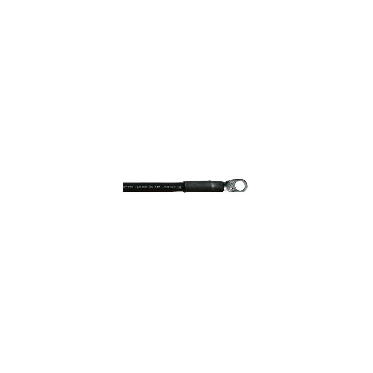 Cobra Wire and Cable Cobra Wire A2004T0724IN Tinned Copper Battery Cable, 4 AWG, 24", Black - A2004T0724IN