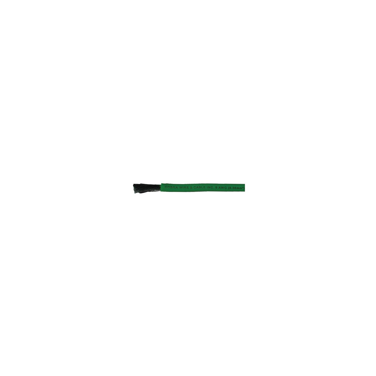 Cobra Wire and Cable Cobra Wire A2008T03100FT Tinned Copper Battery Cable, 8 AWG, 100', Green - A2008T03V100FT