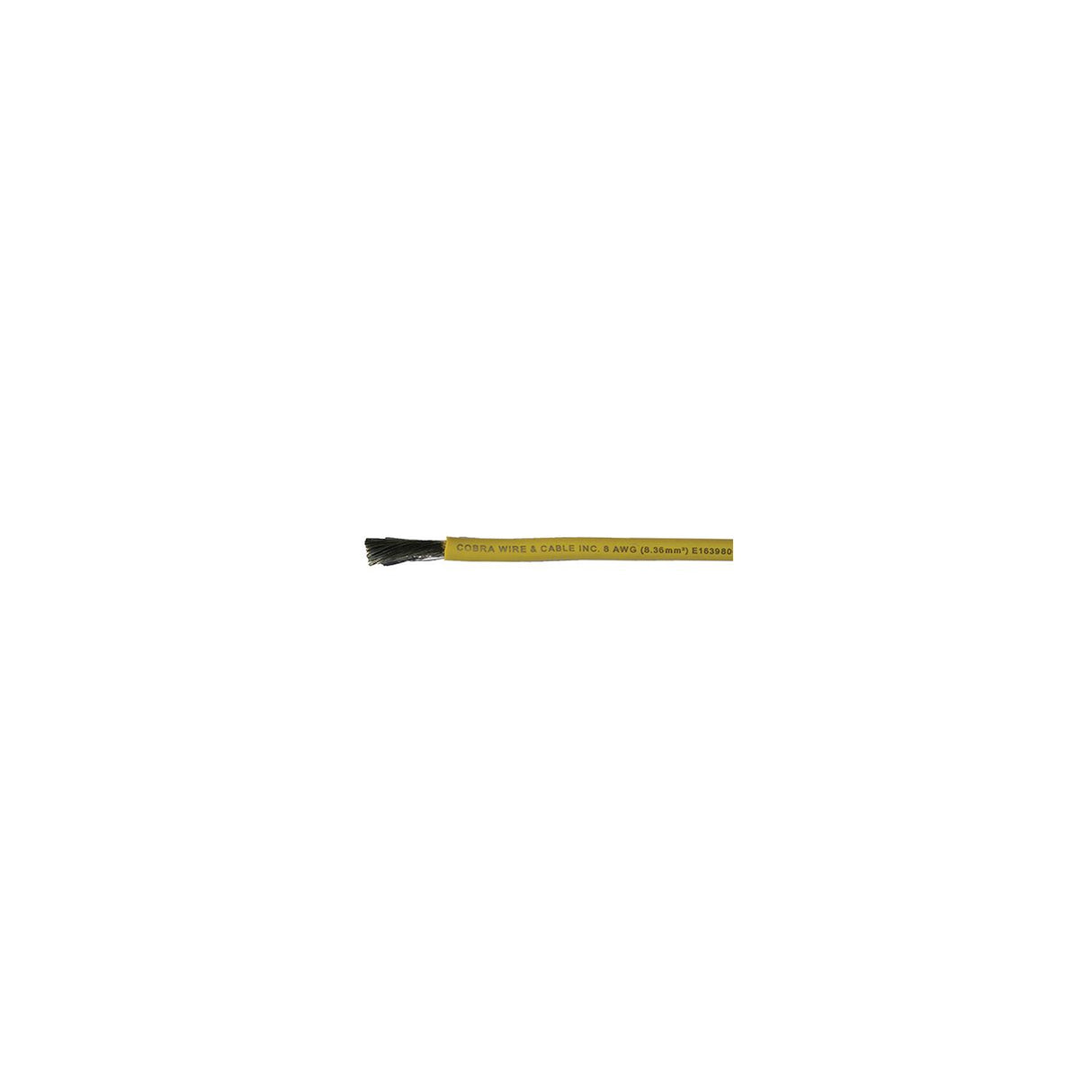 Cobra Wire and Cable Cobra Wire A2008T04100FT Tinned Copper Battery Cable, 8 AWG, 100', Yellow - A2008T04100FT