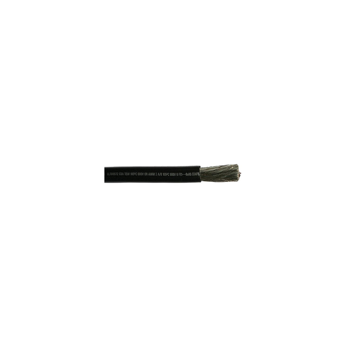 Cobra Wire and Cable Cobra Wire A2120T07025FT Tinned Copper Battery Cable, 2/0, 25', Black - A2120T07025FT