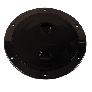 Beckson Marine Beckson 6" Smooth Center Screw-Out Deck Plate - Black - DP60-B