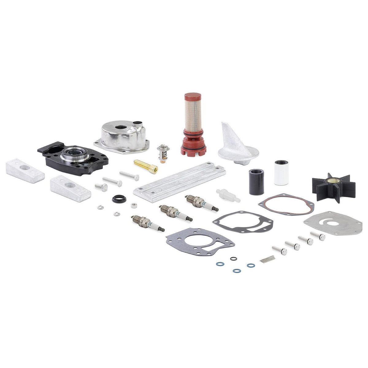 Sierra 9251 Outboard Maintenance Kit Mercury - Mercury 75, 90, and 115 HP, Optimax, 1.5L, 2-Stroke O/B's, Fits with S/N's 1B227000 and up - 18-9251 - image 1