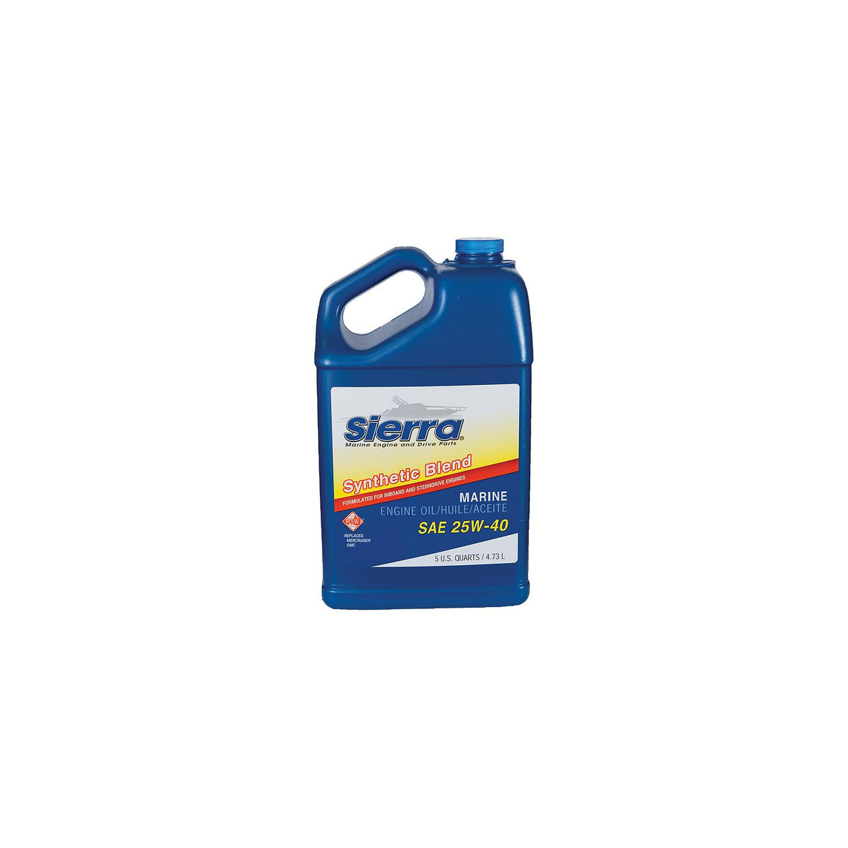 Sierra 94407 25W40 FCW Synthetic Blend I/O Oil, 55 Gal. Drum - 18-9440-7