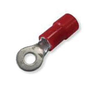 Handi-Man Marine Vinyl Insulated Ring Tongue Terminals (22-18 AWG, Stud Size: #10, Red) - 110098 - image 1