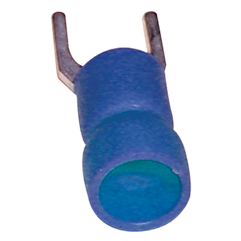 Handi-Man Marine Vinyl Insulated Spade Fork Connectors (16-14 AWG, Stud Size: #8, Blue) - 110428 - image 1