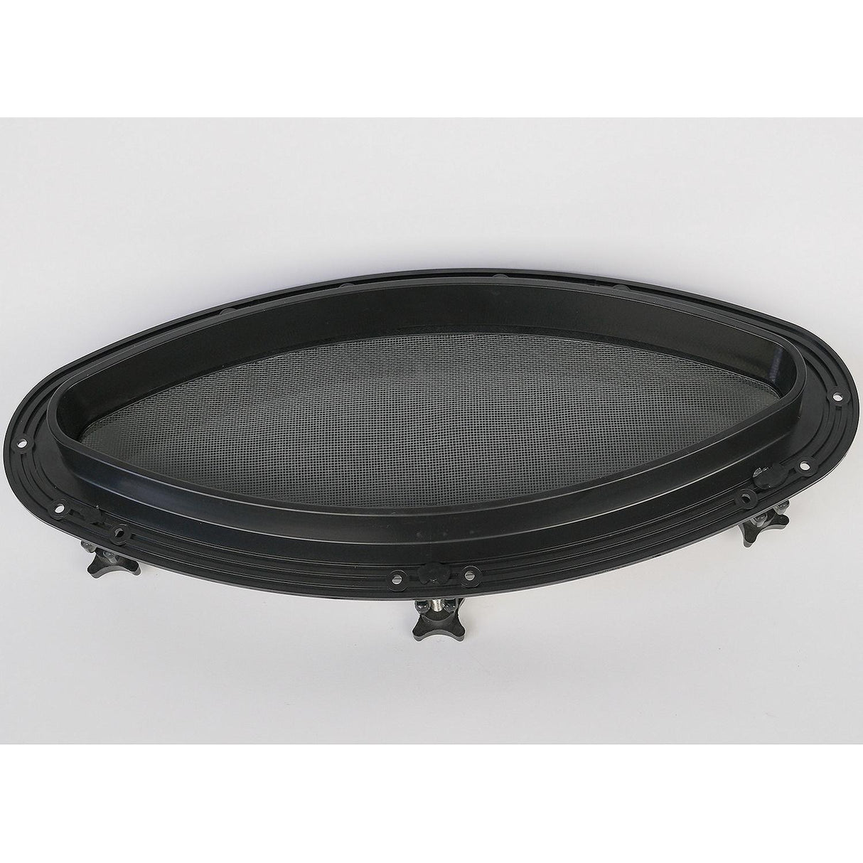 Bomar G61618 Gray Series 6 x16 Opening Elliptical Molded Portlight, Black - image 1