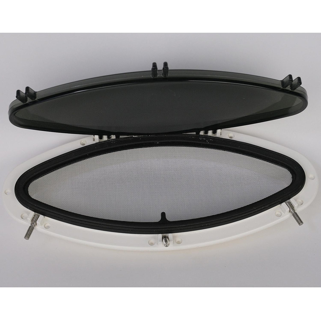 Bomar G61628 Gray Series 6 x16 Elliptical Molded Portlight, White - image 1