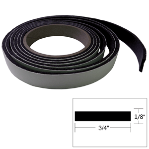 TACO Marine TACO Hatch Tape 8'L x ⅛"H x ¾"W - Black - V30-0744B8-2