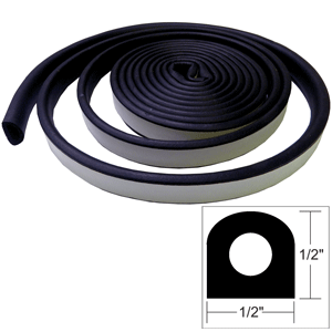 TACO Marine TACO Weather Seal - 10'L x ½"W x ½"H - Black - V30-0202B10-1