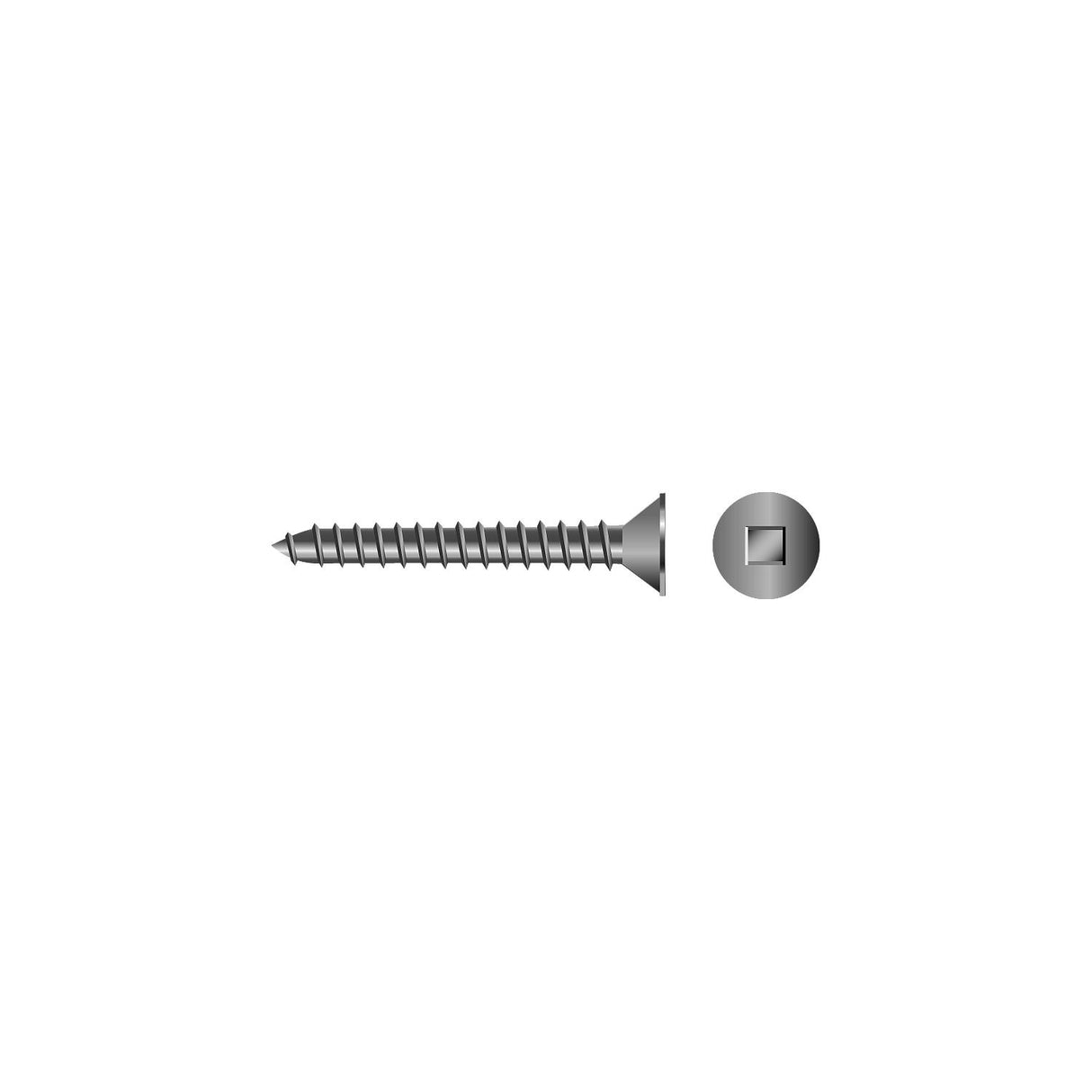 Seachoice Square Tapping Screw - Flat Head,#10 x 1-1/4" - RP-SC3667