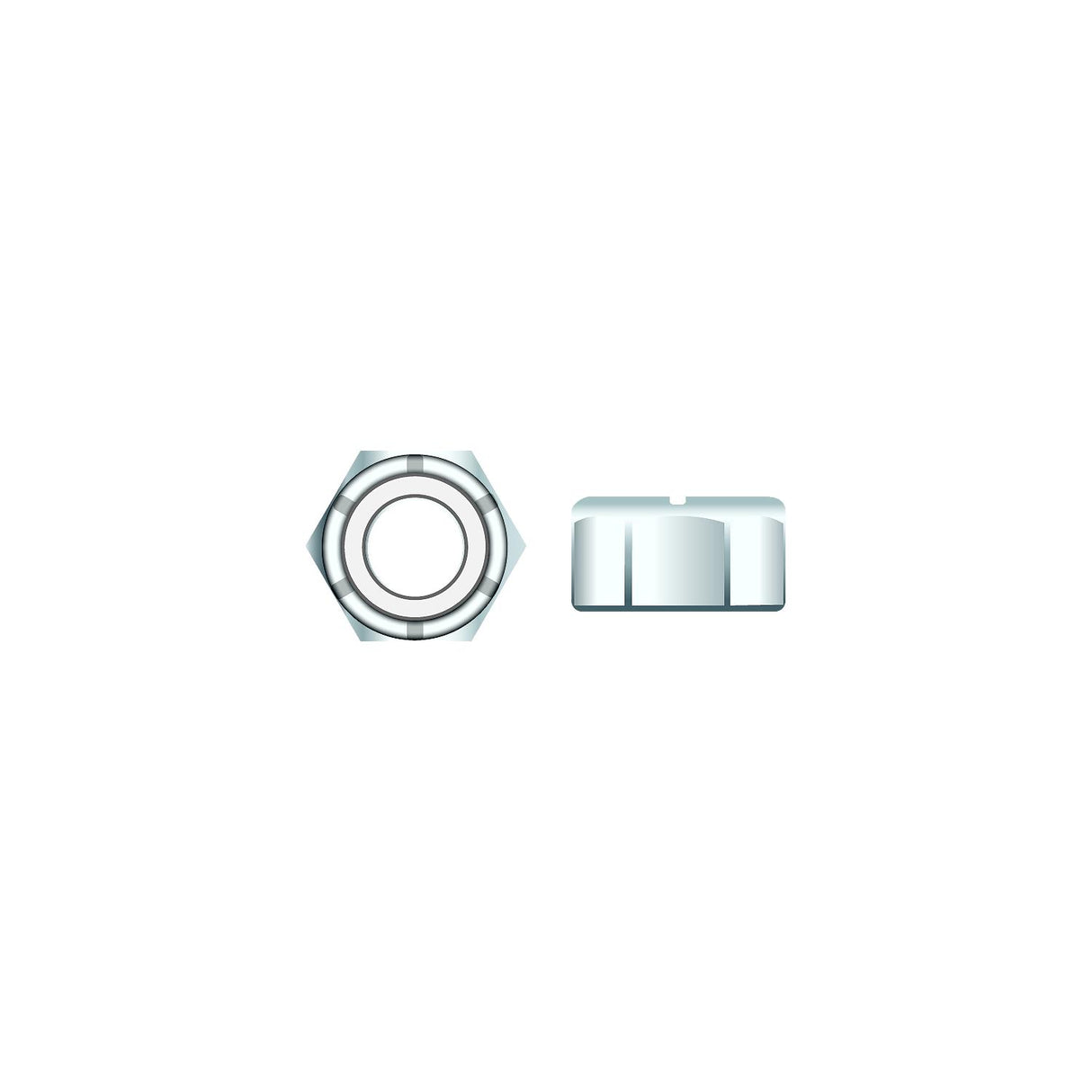 Seachoice 01777 Nylon Insert Chrome Plated SS Locknut, 1/4-20 - RP-SC1335CH