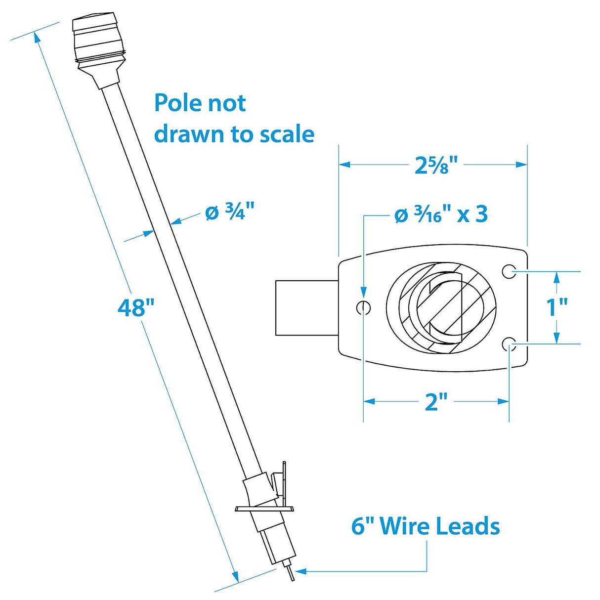 Seachoice LED All-Round Light for Boating, Stainless Steel, 48 In. - 2931 - official Seachoice product image 7