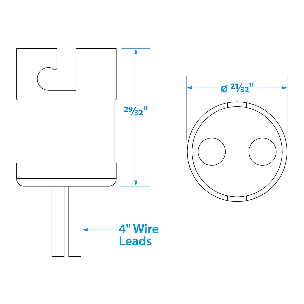 Seachoice Bayonet Bulb Socket for Bayonet Style Miniature Lamps, 4 In. Wire Leads - SC50-08321 - official Seachoice product image 7