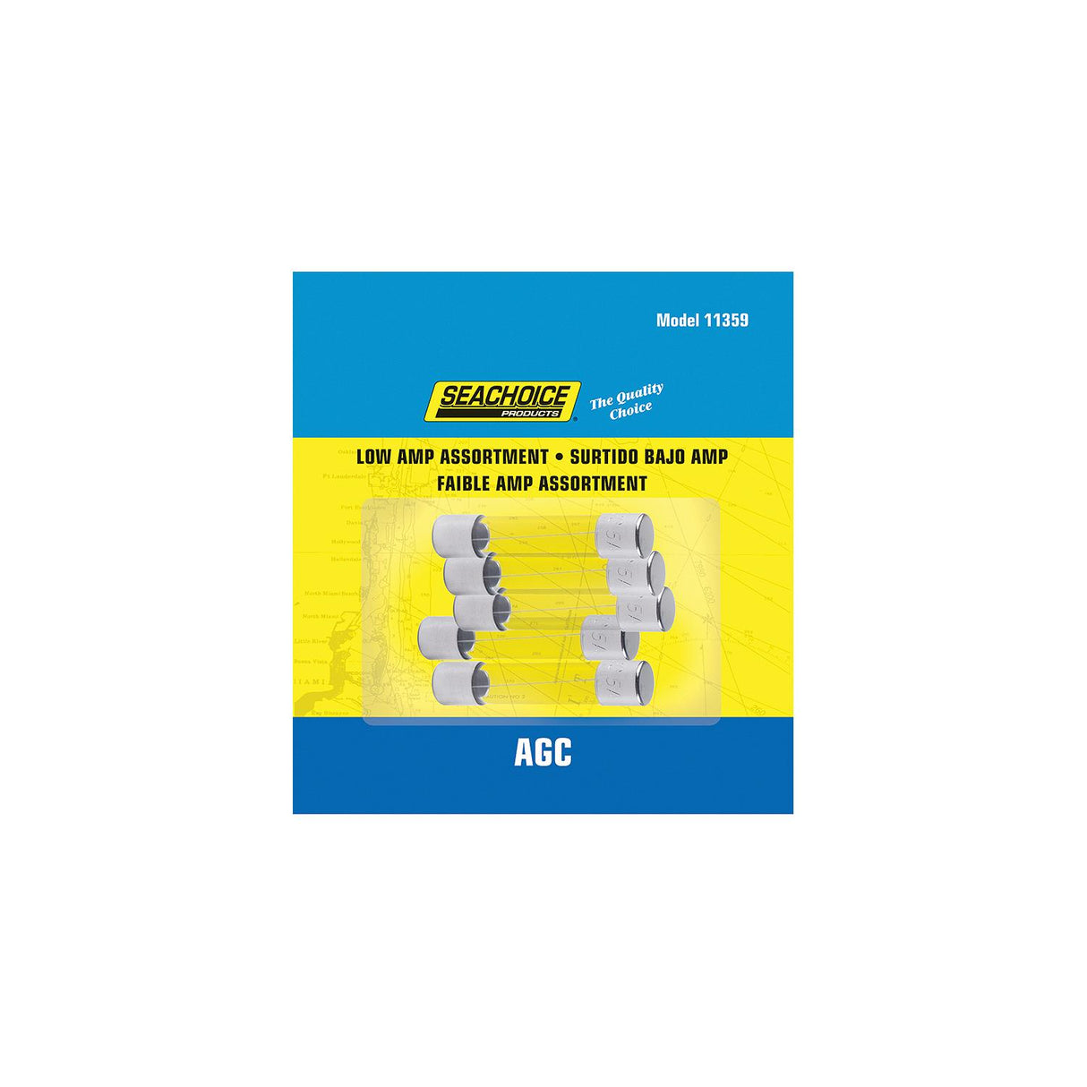 Seachoice Low Amp AGC Glass Fuse Assortment, 5ea - SC11359