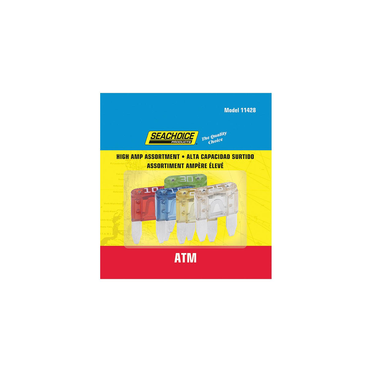 Seachoice High Amp ATM Glass Fuse Assortment, 5ea - SC11428