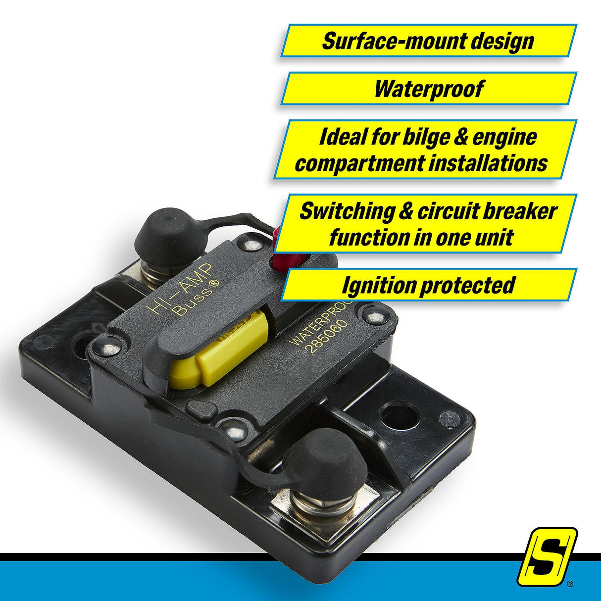 Seachoice 11484 285 Series Surface Mount Circuit Breaker, 60 Amp - SC11484 - official Seachoice product image 4