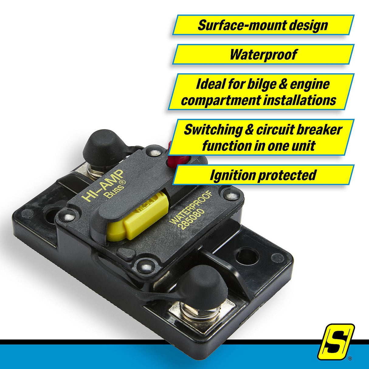 Seachoice 11487 285 Series Surface Mount Circuit Breaker, 80 Amp - SC11487 - official Seachoice product image 7