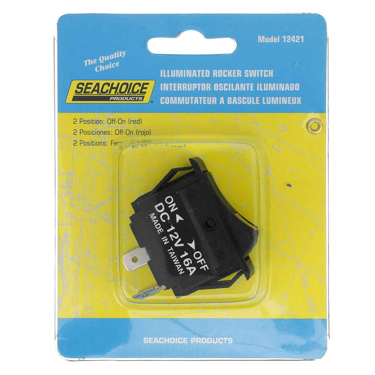 Seachoice Illuminated Rocker Switch, 3 Terminal, On/Off - 12421 - official Seachoice product image 3