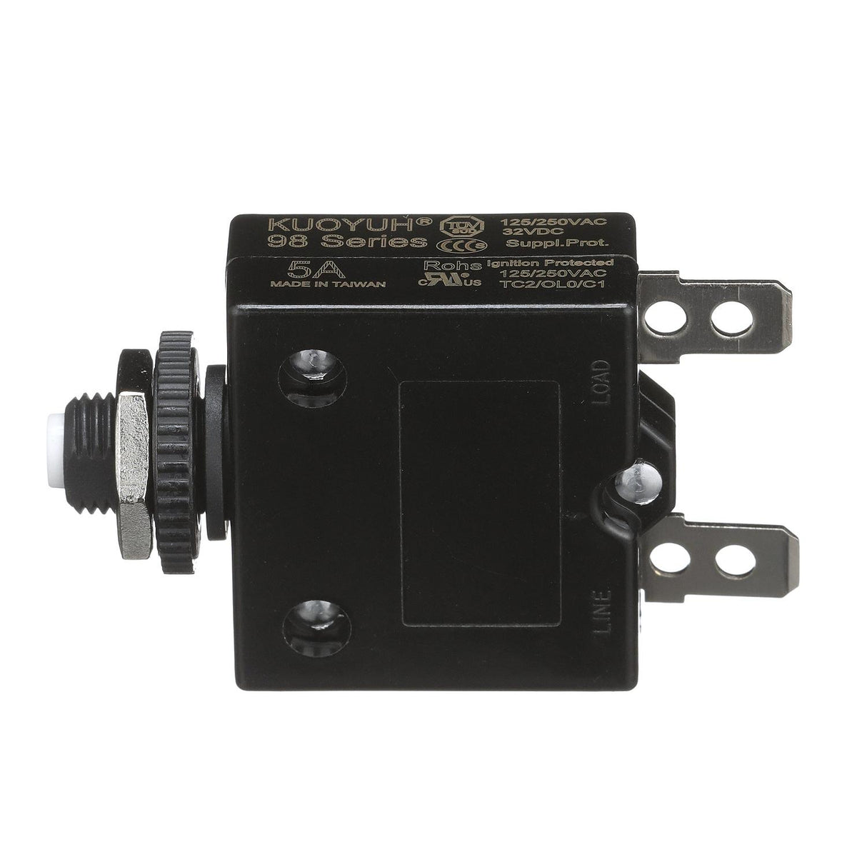 Seachoice Circuit Breaker, Push to Reset, 5 Amp - 13091