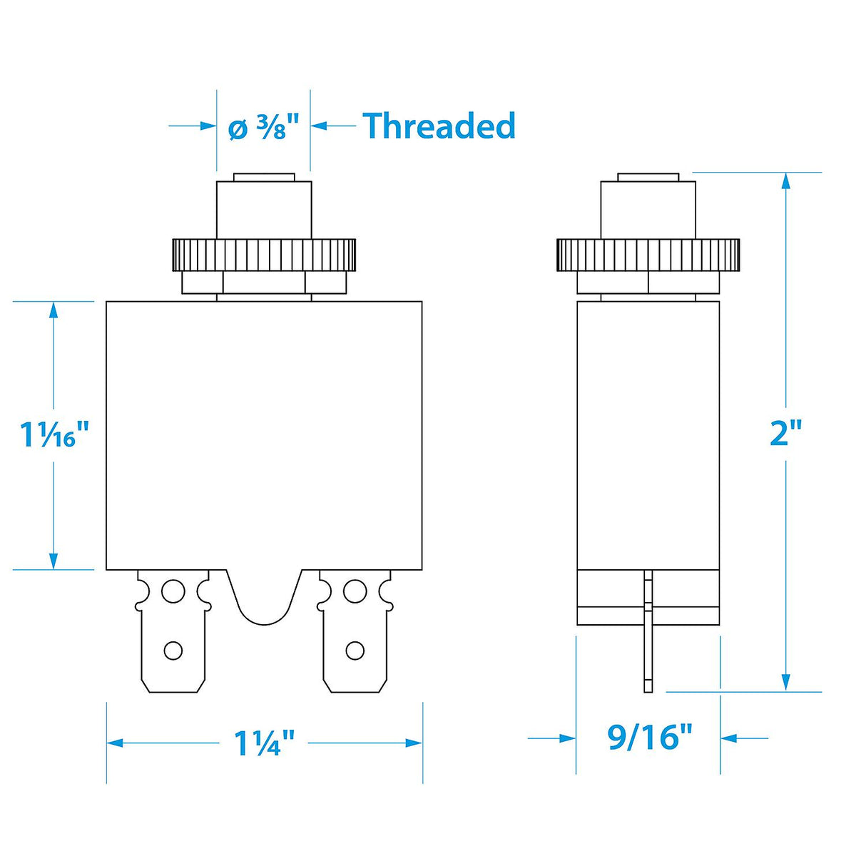 Seachoice Circuit Breaker, Push to Reset, 15 Amp - 13131 - official Seachoice product image 4