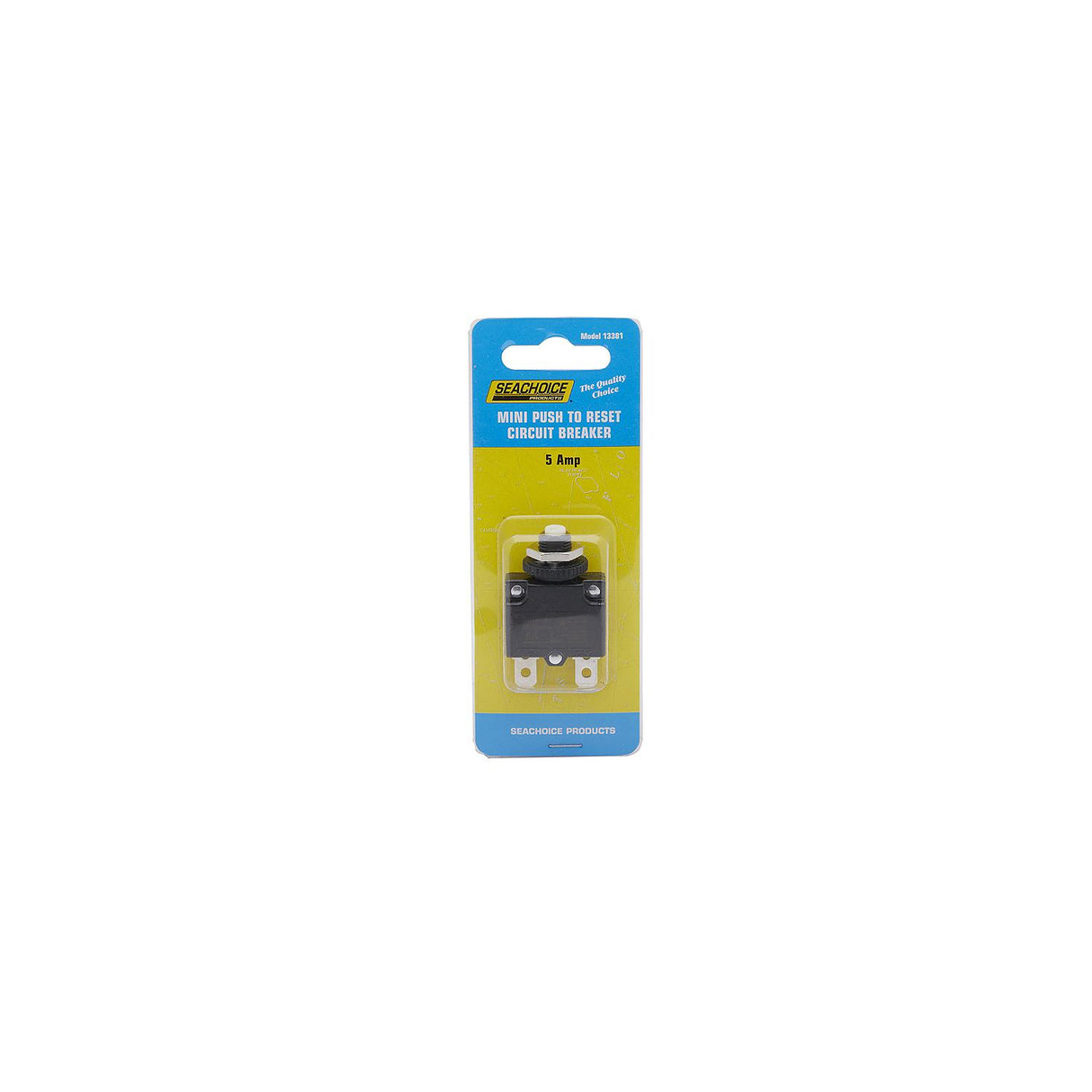 Seachoice Circuit Breaker, Mini, Push to Reset, 5 Amp - 13381