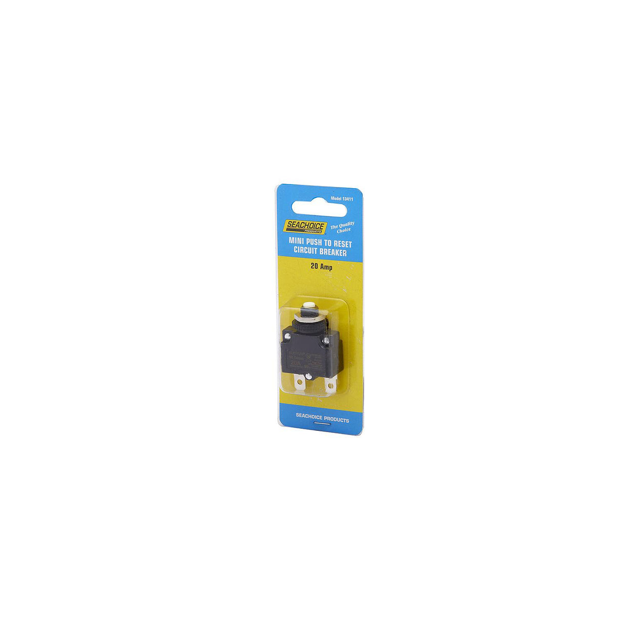 Seachoice Mini Push to Reset Circuit Breaker, 20 AMP - 13411 - official Seachoice product image 3