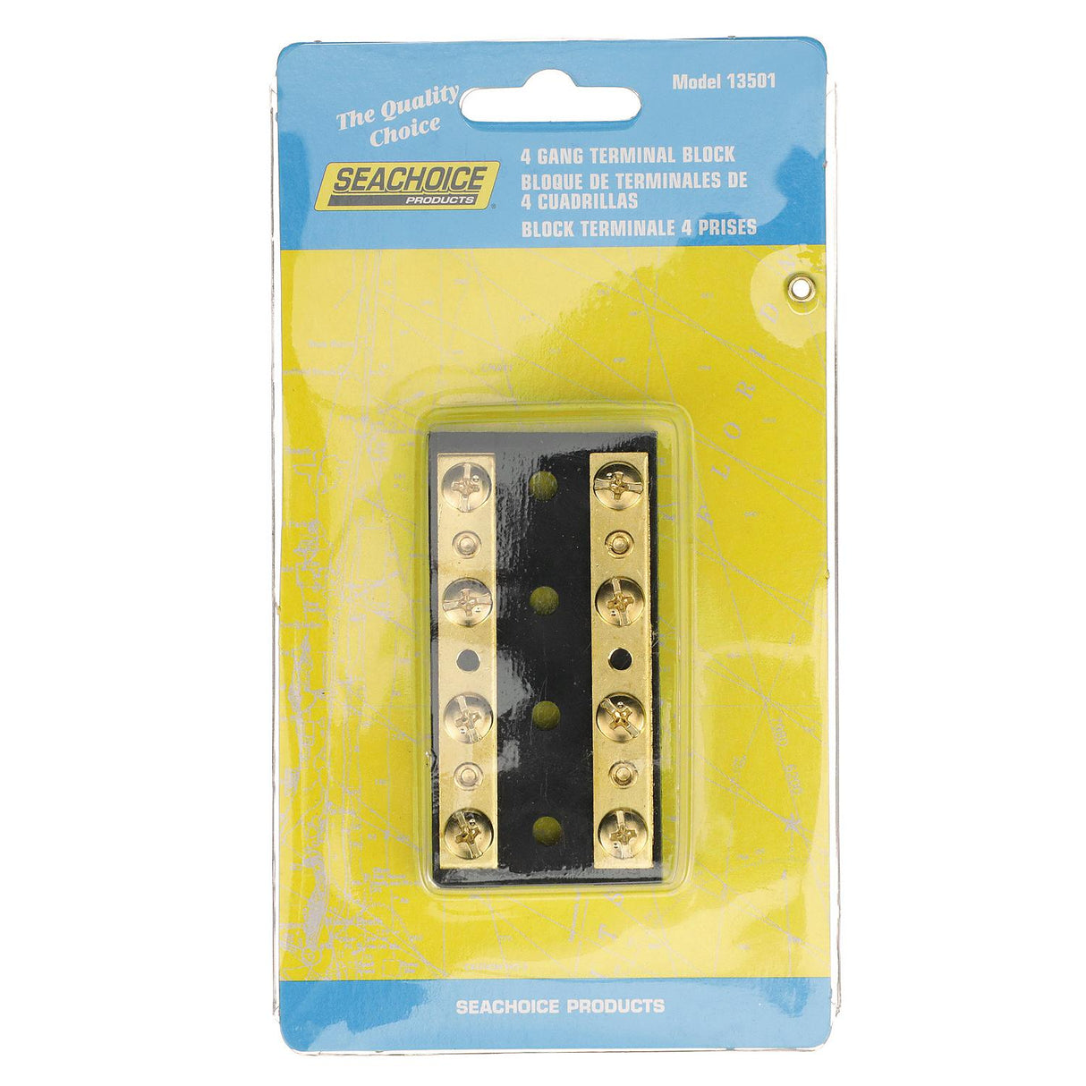Seachoice Terminal Block, 4-Gang, Plastic Base with Brass Hardware - 13501 - official Seachoice product image 8