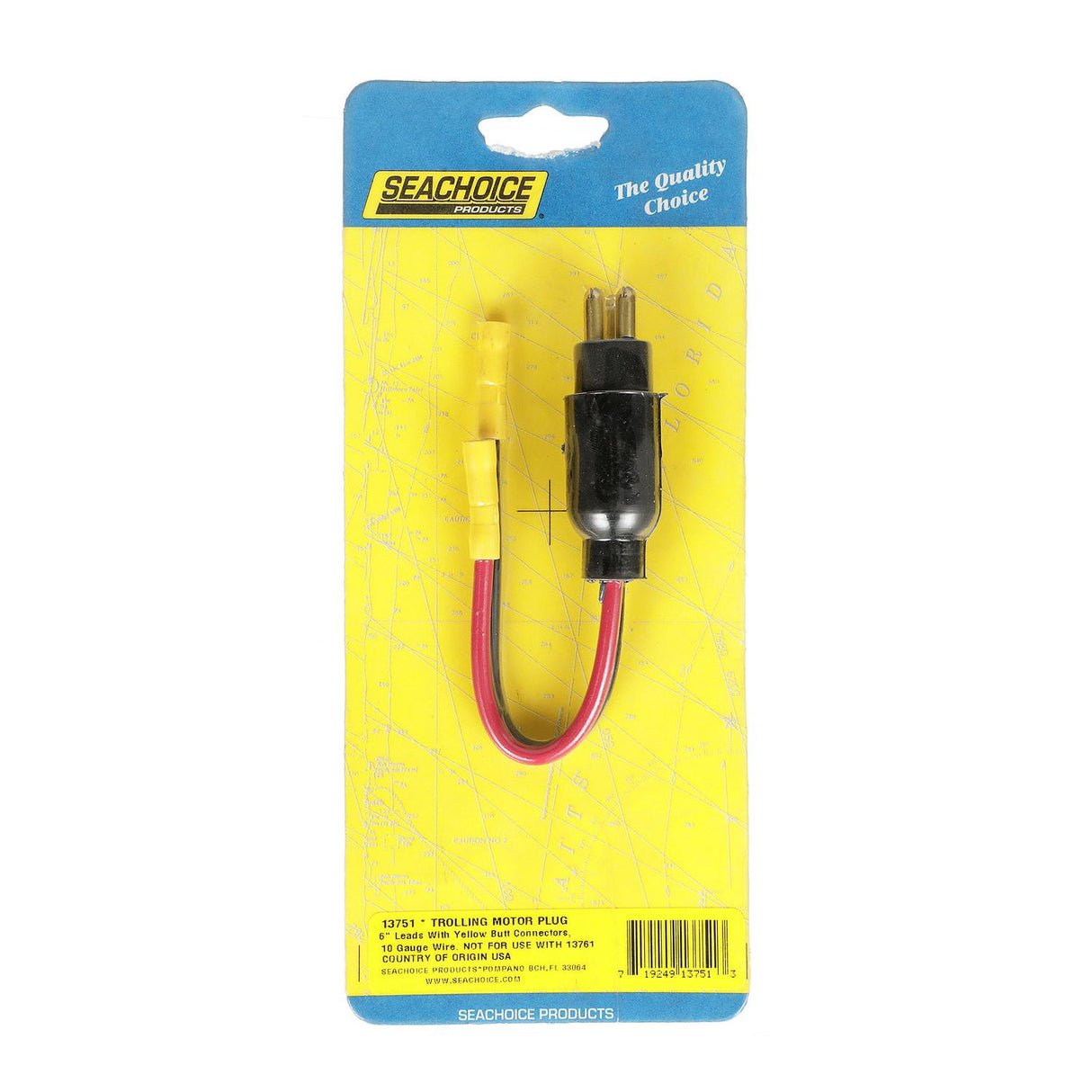 Seachoice Trolling Motor Plug, Straight, Male, Motor Side, 6 in. Lead Wires - SC50-13751 - official Seachoice product image 4