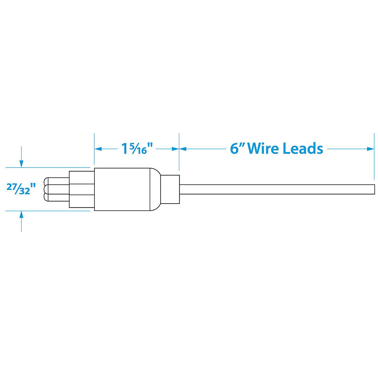 Seachoice Trolling Motor Plug, Straight, Male, Motor Side, 6 in. Lead Wires - SC50-13751 - official Seachoice product image 5