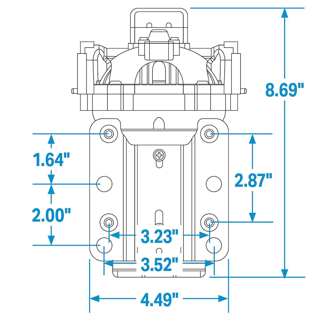 Seachoice 17883 Water-Pressure Pump, 12V, 3.5 GPM, 60 PSI - NMDP1-040-060-52A - image 4