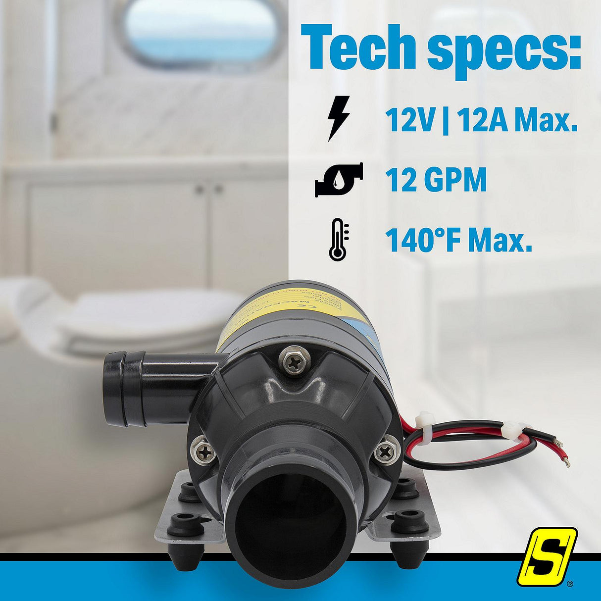 Seachoice 17888 Macerator Pump, 12 GPM, 12V, 12A - NMMP1-120-01 - image 5