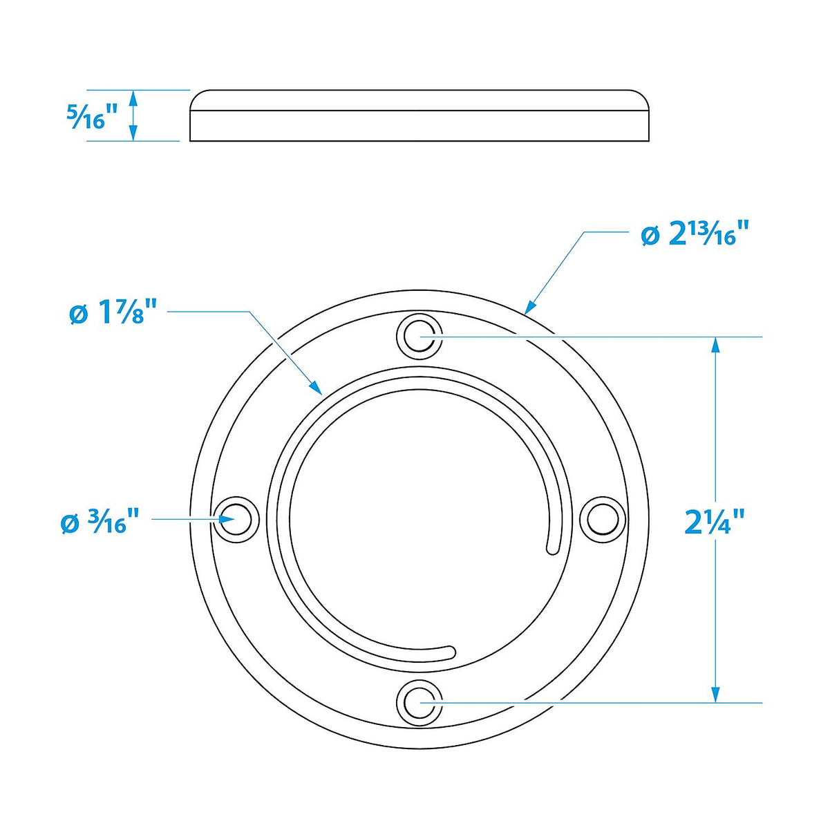 Seachoice Boat Self-Bailing Cockpit Mounted, 2-7/8 In. Scupper Valve Kit - 18261