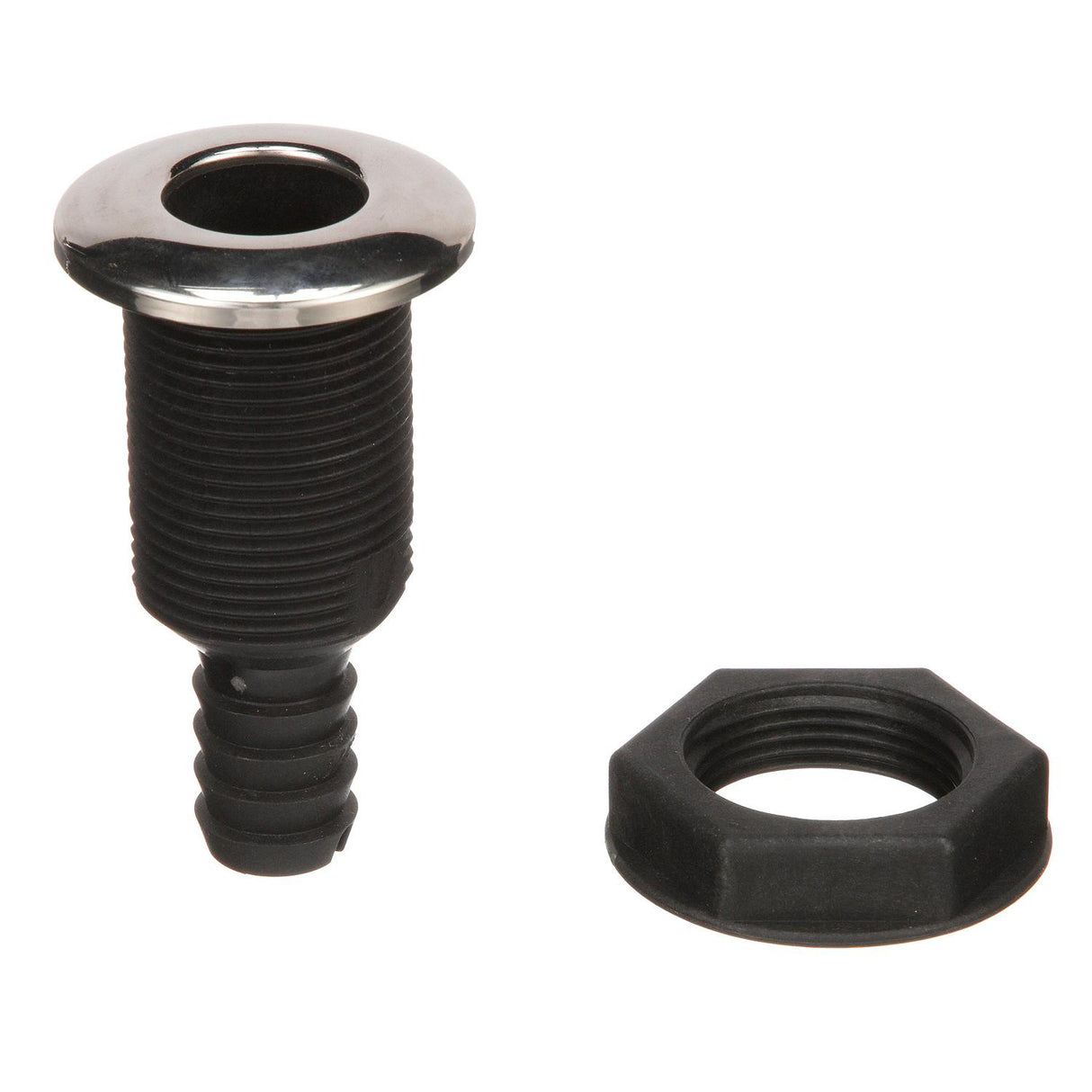 Seachoice Covered Thru-Hull Fitting w/ Stainless-Steel Flange, Fits 3/4 In. ID Hose - 50-18441 - official Seachoice product image 4