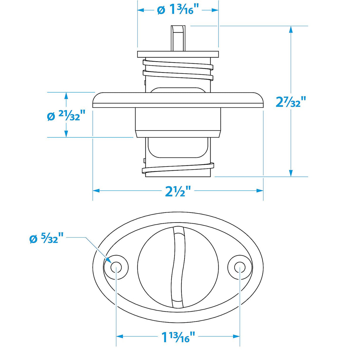 Seachoice Stainless Steel Marine Boat Garboard Drain & Plug, Polished Finish - 50-18661 - official Seachoice product image 6