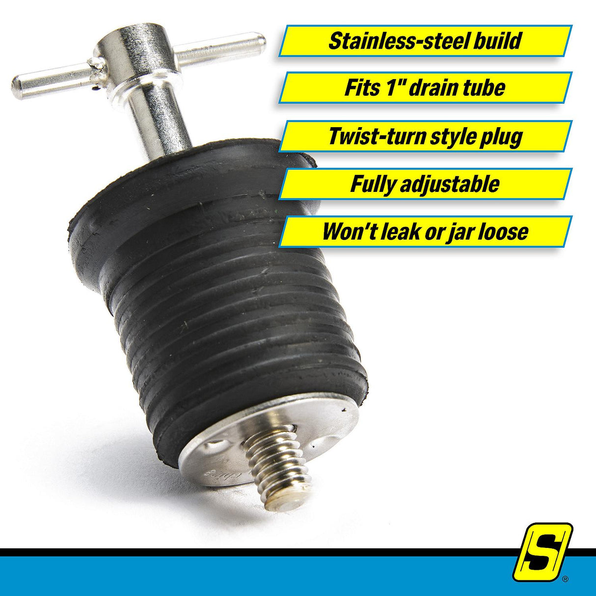 Seachoice Drain Plug- 1 Twist-SS - 18891 - official Seachoice product image 3