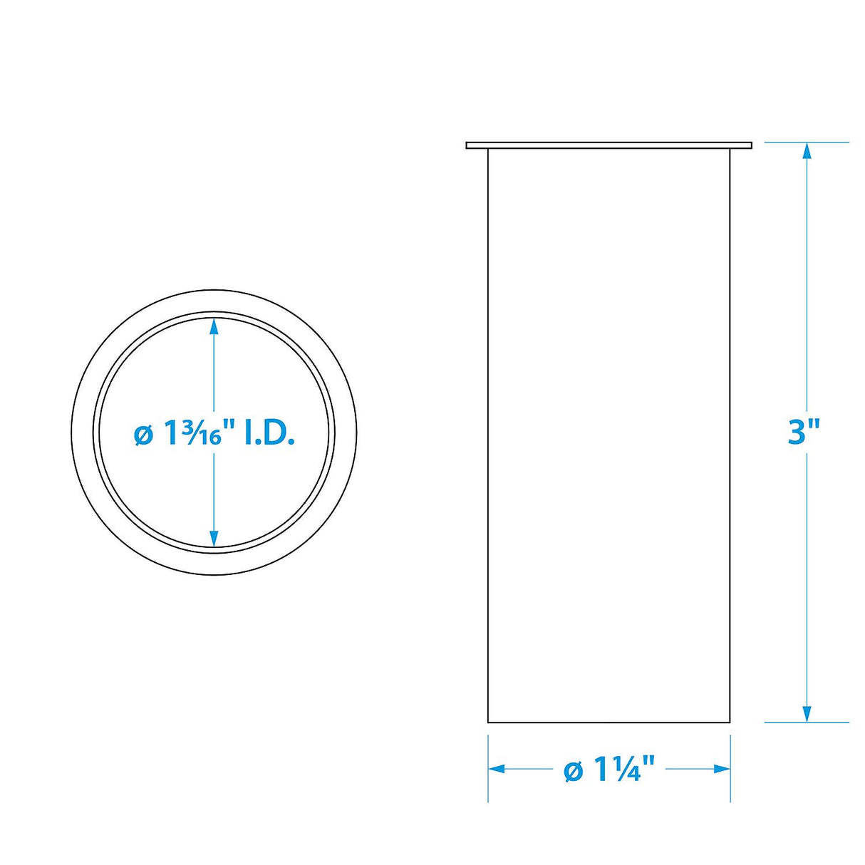 Seachoice 19091 3 in. Brass Drain Tube, 1.25 in. Diameter - SC50-19091 - official Seachoice product image 4