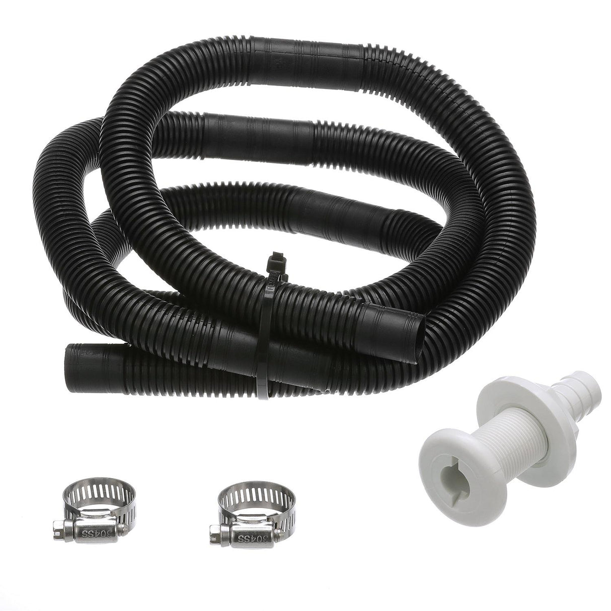 Seachoice Bilge Pump Installation Kit For 3/4 In. Outlets, Includes 6 Ft. Hose, 2 Hose Clamps, and Thru-Hull Fitting - 19441