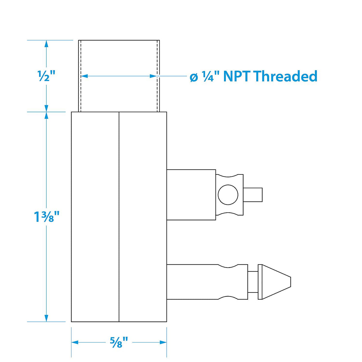 Seachoice Deluxe Fuel Connector Tank Fitting for Yamaha/ Mercury, Male, 1/4 In. NPT - 1281 - official Seachoice product image 6