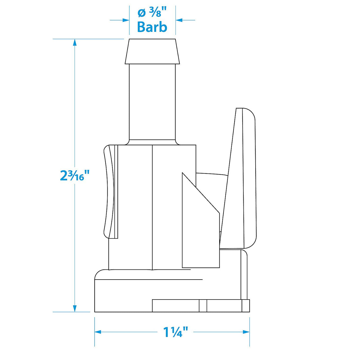 Seachoice Deluxe Fuel Connector Hose Fitting for Yamaha/Mercury, Female, 3/8 In. Barb - 7412-3 - official Seachoice product image 3