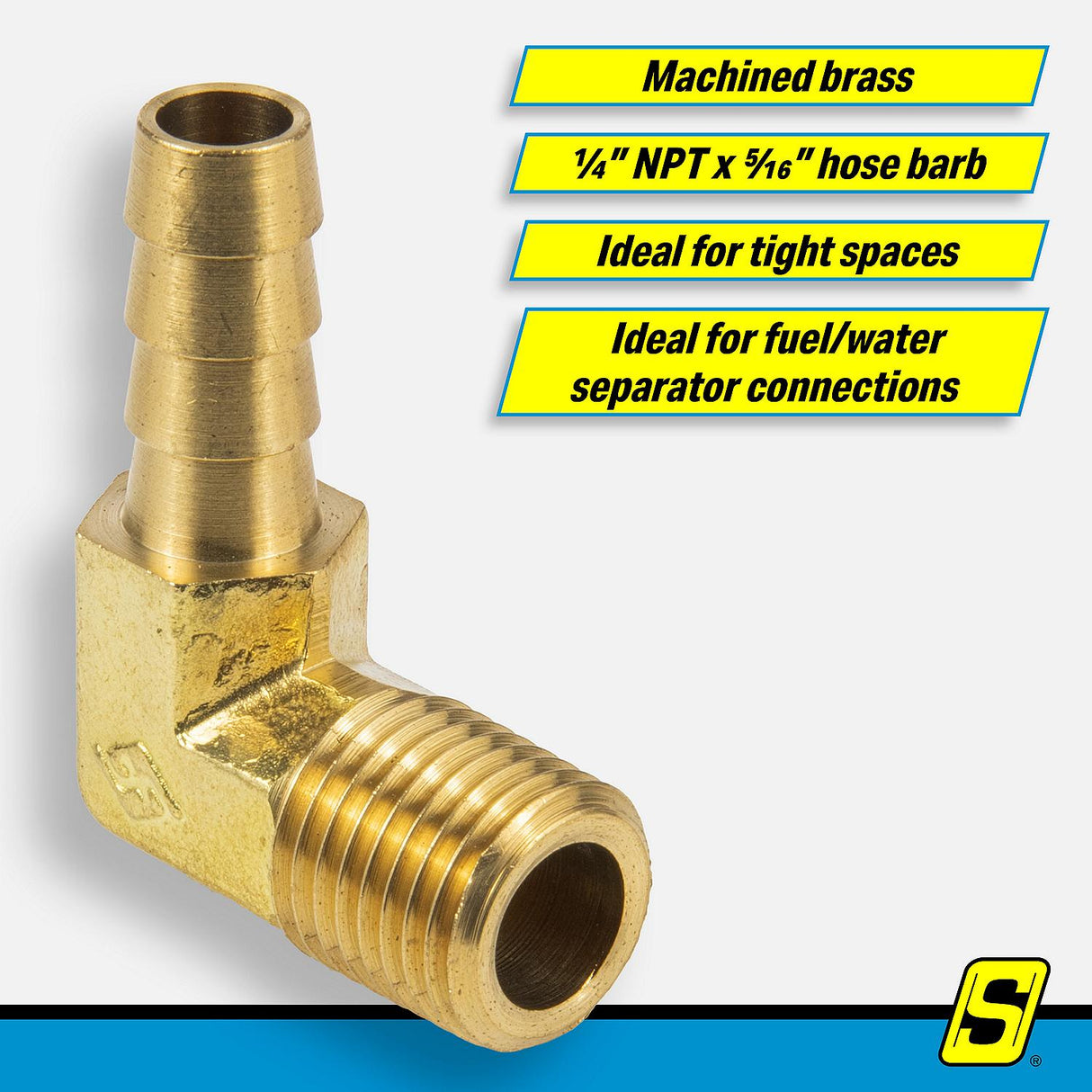 Seachoice 20711 90 Degree Brass Fuel Elbow - 50-20711 - official Seachoice product image 4