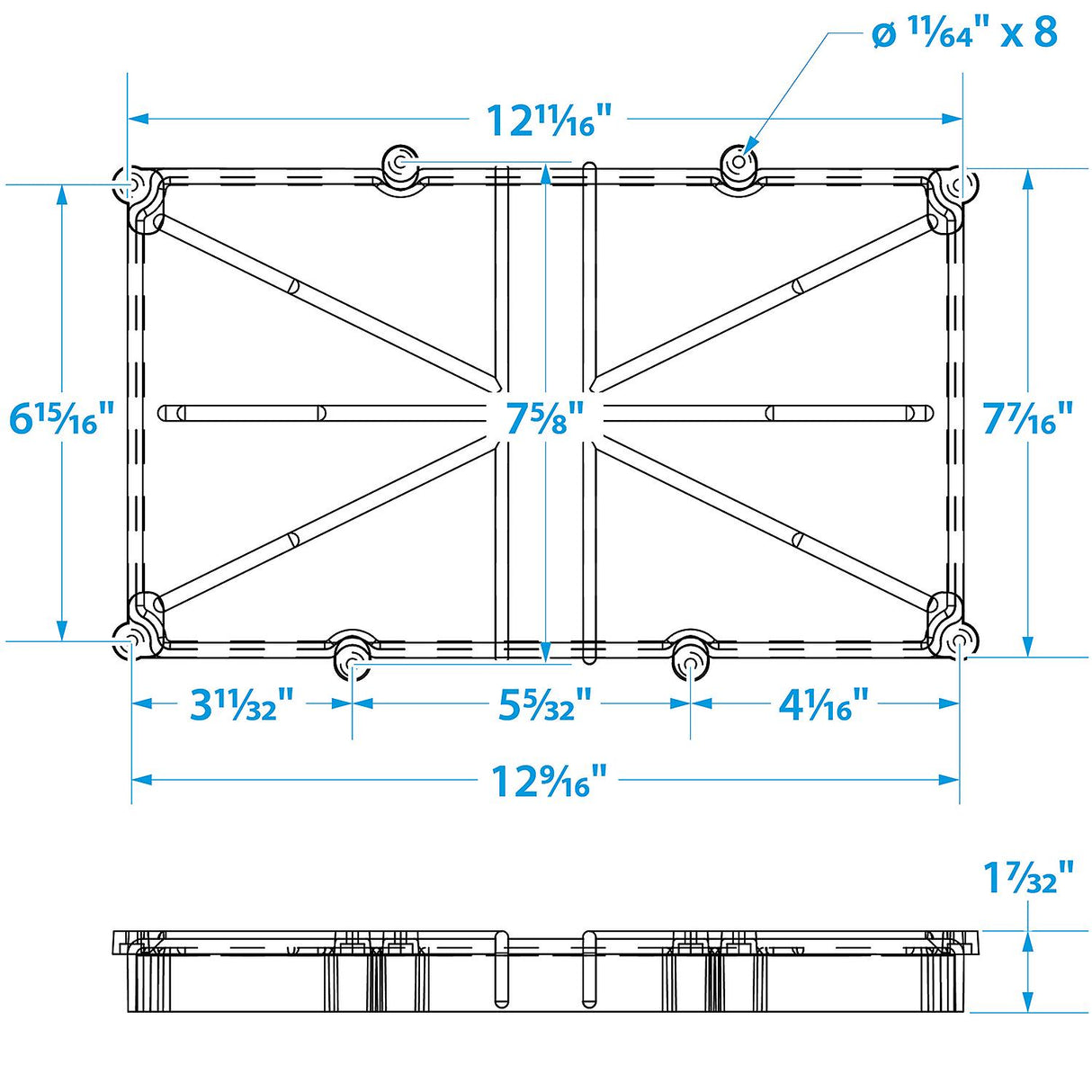 Seachoice Narrow Battery Tray, 27 Series - 22054 - official Seachoice product image 5