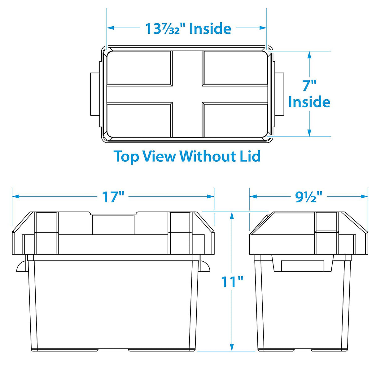 Seachoice 22080 USCG-Approved Marine Group 27 Series Standard Battery Box with Strap & Mounting Kit - 22080